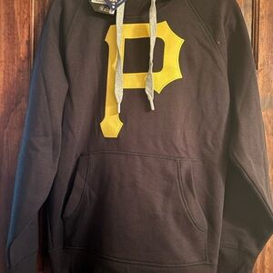 Men's Black Hoodie with Yellow 'P' Logo